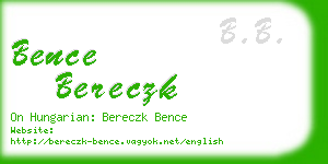 bence bereczk business card